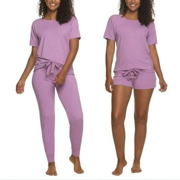 Felina Other - NWT Felina Women's 3-Piece Soft Jersey T-Shirt, Shorts and Pants PJ Lounge Set